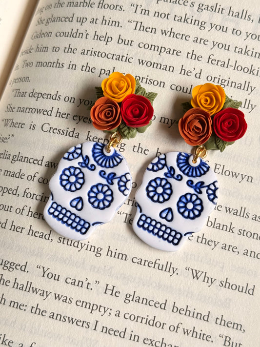 Crowned Skulls | Polymer Clay Earrings