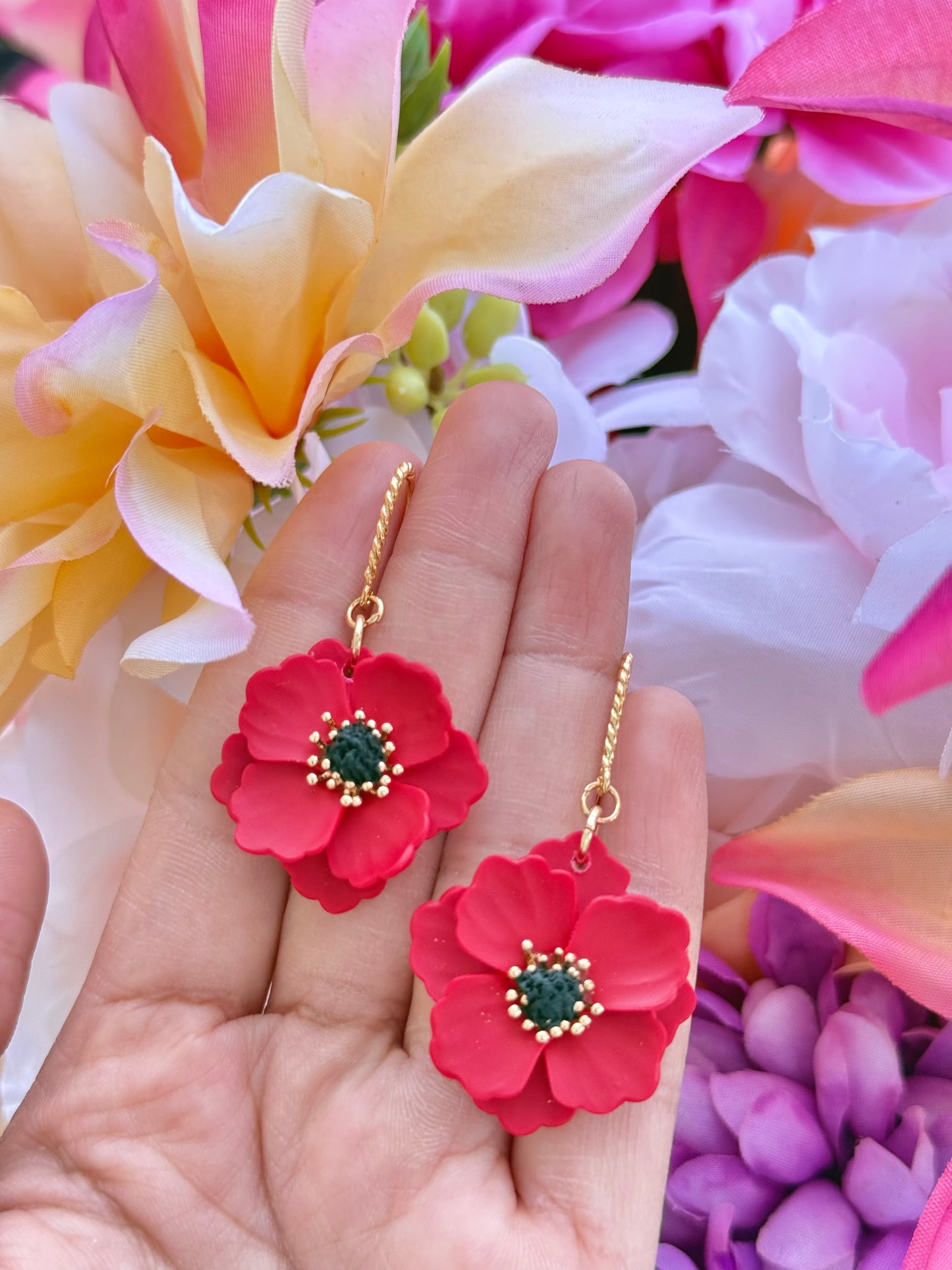 Poppies |Polymer Clay Earrings