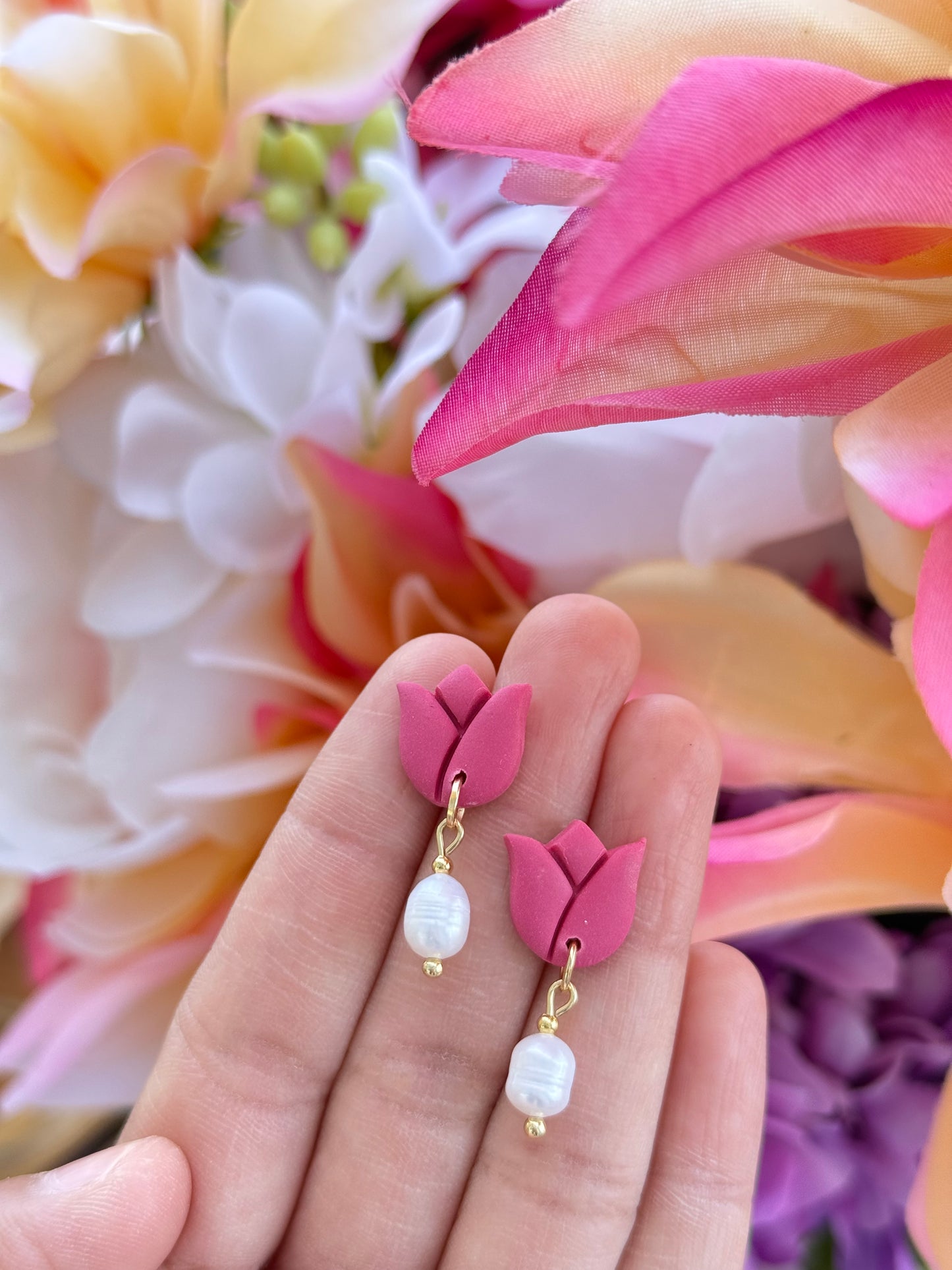 Mini Tulips | Polymer Clay Earrings